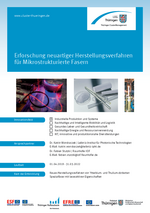 Erforschung neuartiger Herstellungsverfahren für Photonische Kristallfasern Neuartige Präparationstechnologien (RATI)