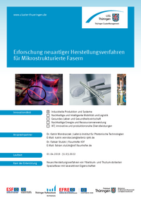 Erforschung neuartiger Herstellungsverfahren für Photonische Kristallfasern Neuartige Präparationstechnologien (RATI)