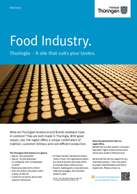 Factsheet Food industry in Thuringia