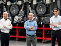 Winner: Dr. rer. nat. Peter Kürz, Dr. rer. nat. Sergiy Yulin und Dr. rer. nat. Michael Kösters (v.l.n.r.).