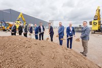 Groundbreaking ceremony for the logistics center.