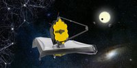 Visualization of the James Webb Space Telescope, which is designed to look deeper into space than any other space observatory before.