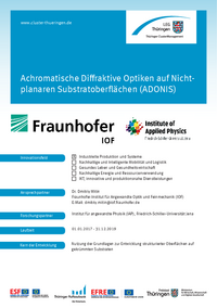 Achromatische Diffraktive Optiken auf Nichtplanaren Substratoberflaechen (ADONIS)