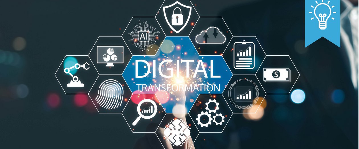 Bild zeigt die Icons aus dem Bereich digitale Transformation im Unternehmen.