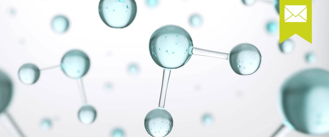 Grafische Darstellung eines Wasser Moleküls