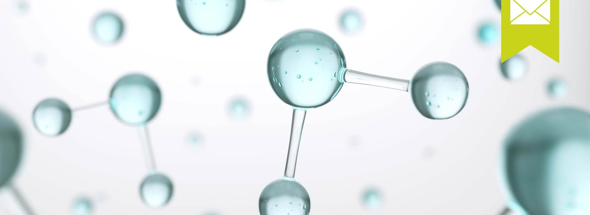 Grafische Darstellung eines Wasser Moleküls