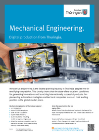 Factsheet Mechanical engineering in Thuringia