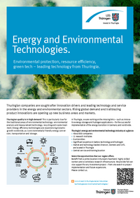 Factsheet Energy and Environmental Technologies in Thuringia