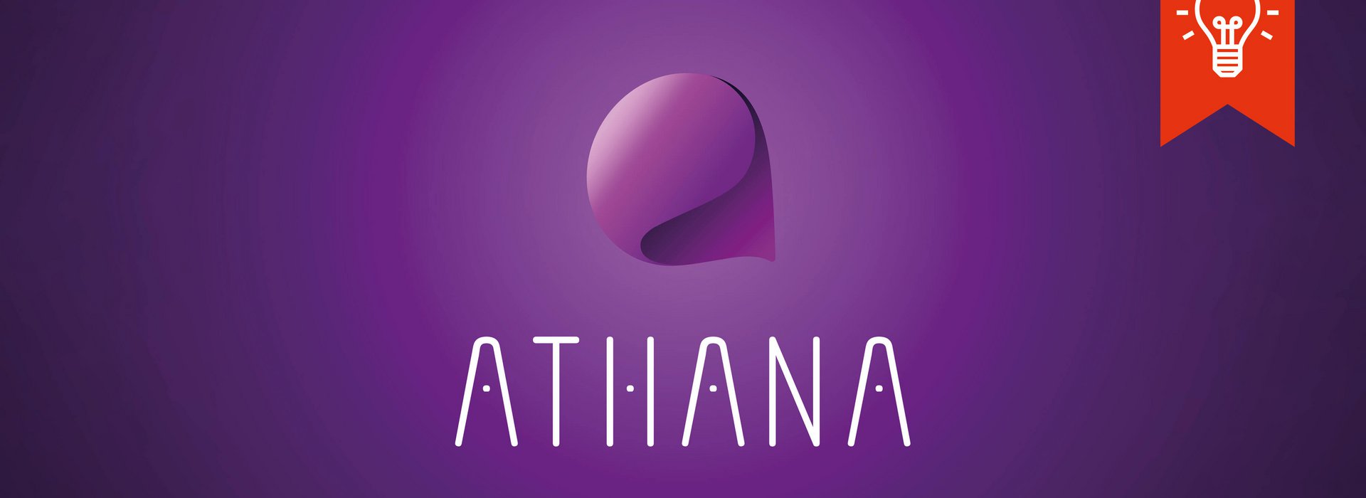 Logo des Bündnis ATHANA auf violettem Hintergrund