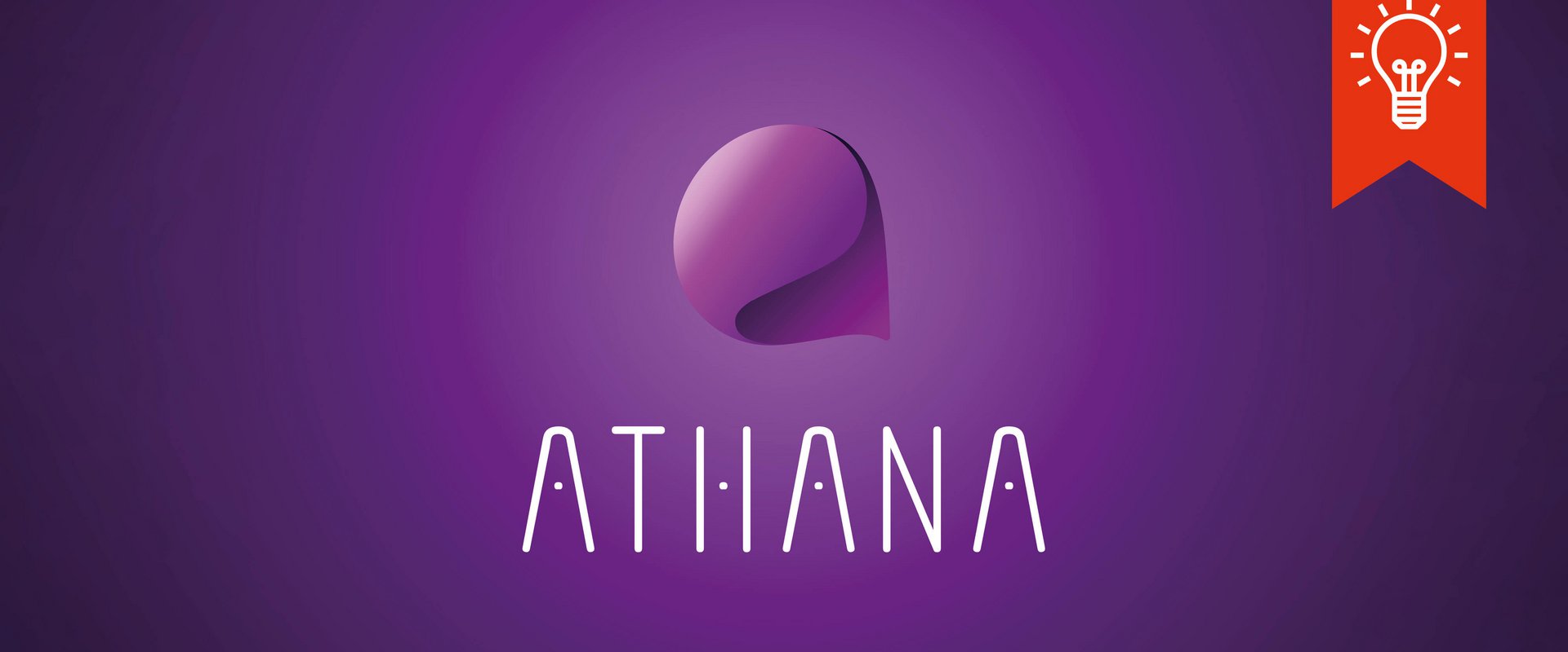 Logo des Bündnis ATHANA auf violettem Hintergrund