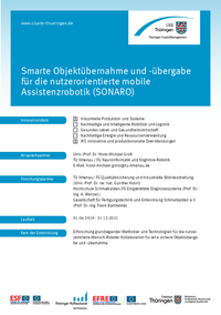 Smarte Objektübernahme und -übergabe für die nutzerorientierte mobile Assistenzrobotik (SONARO)