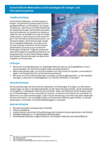 Fortschrittliche Materialien und Technologien für Energie- und Informationssysteme Fortschrittliche Materialien und Technologien für Energie- und Informationssysteme