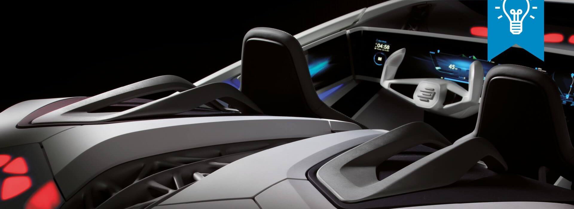 Inneres eines Cabrio-Auto-Konzeptes