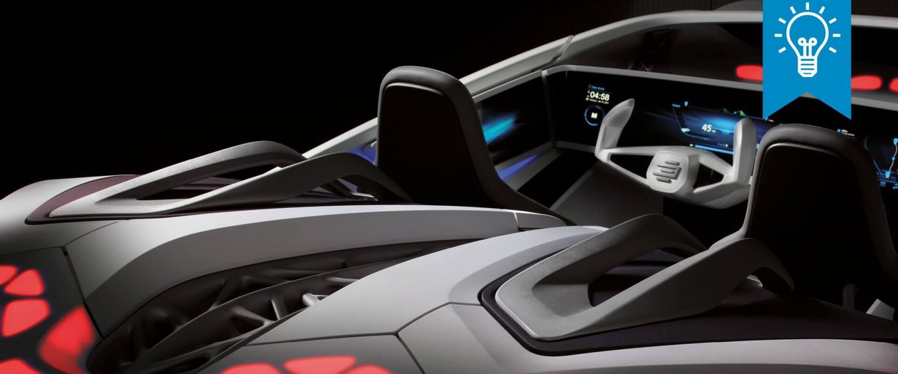 Inneres eines Cabrio-Auto-Konzeptes