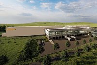 Visualization of the logistics center in the industrial area “Kindel” in Hörselberg-Hainich. Photo: Weidmüller