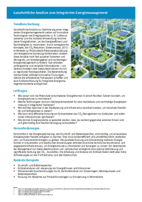 Ganzheitliche Ansätze zum integrierten Energiemanagement
