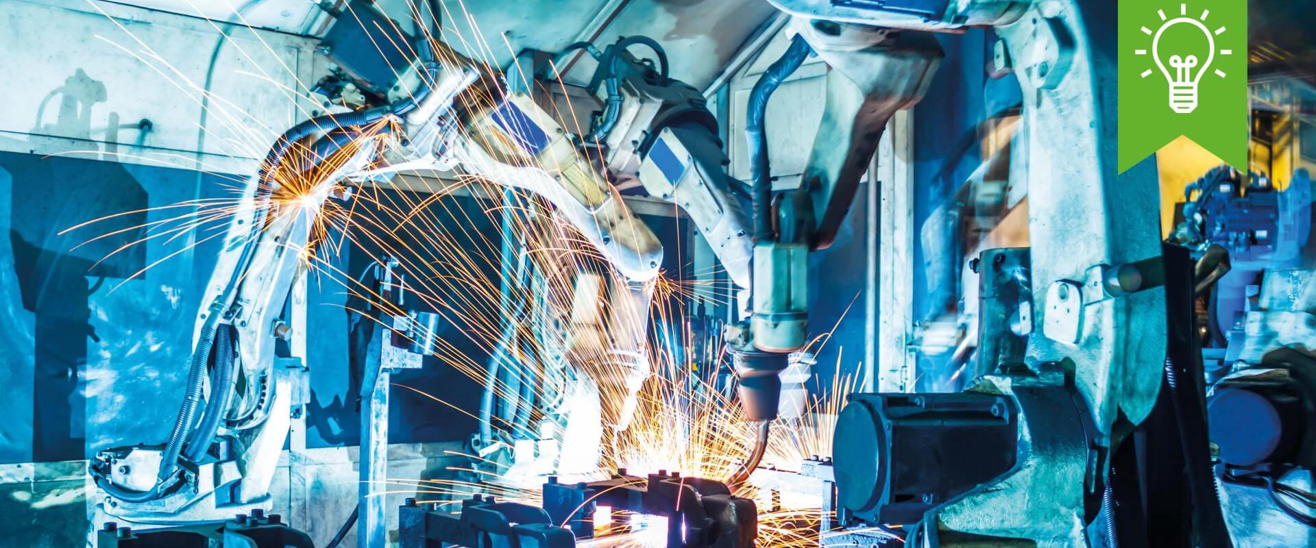 Metallverabreitung Automatisierte Metallverarbeitung durch Roboter in der Fertigung